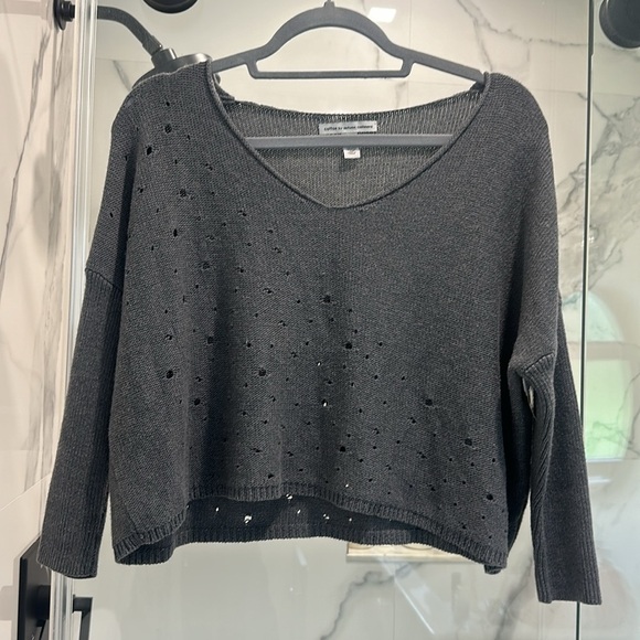 Cotton by autumn Cashmere woman’s cropped sweater size small - Picture 1 of 10